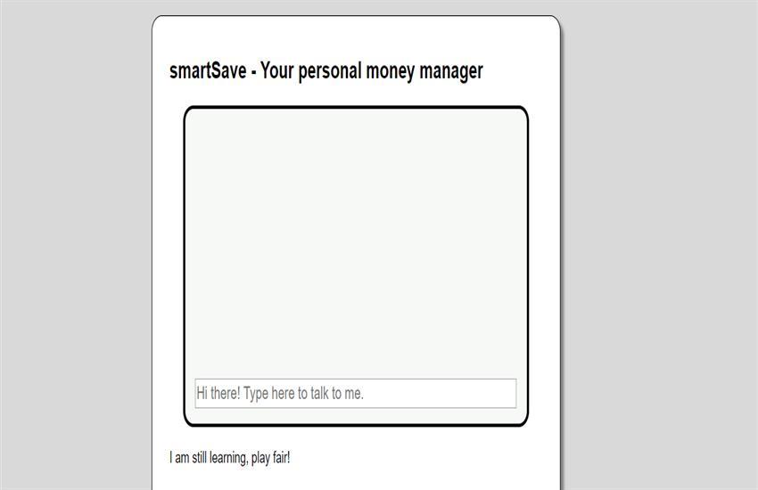 smartSave - A chatbot UI based smart account